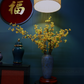 1m Tall Artificial Flower Arrangement Yellow Apricot Flower In Vase (ARBK4)