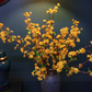 1m Tall Artificial Flower Arrangement Yellow Apricot Flower In Vase (ARBK4)