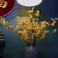 1m Tall Artificial Flower Arrangement Yellow Apricot Flower In Vase (ARBK4)