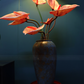 77CM Tall Artificial Flower Arrangement Orange Flamingo Flowers In Vase (ARBP1)