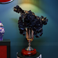80CM Tall Artificial Flower Arrangement Black Orchids In Vase (ARBR2)