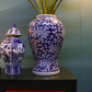 85CM Tall Artificial Flower Arrangement Realistic Lotus In Blue & White Pattern Jar (ARCK1)