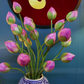 85CM Tall Artificial Flower Arrangement Realistic Lotus In Blue & White Pattern Jar (ARCK1)