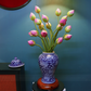 85CM Tall Artificial Flower Arrangement Realistic Lotus In Blue & White Pattern Jar (ARCK1)