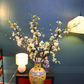 1.6M Tall Artificial Flowers Arrangement Plum Blossom in Chinese Pattern Vase(ARBC1)