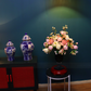 68CM Tall Arrangement Boutique Of Artificial Flower In Denim Glass Vase (ARBS7)