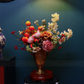 60CM Tall Arrangement Boutique Of Artificial Flower In Long Metal Vase (ARCA1)