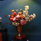 60CM Tall Arrangement Boutique Of Artificial Flower In Long Metal Vase (ARCA1)