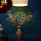 1M TALL Artificial Flowers Arrangement Plum Blossom Gold Branches in yellow Chinese Pattern Vase (ARCC1)