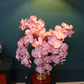 73CM Tall Artificial Flowers Arrangement Blush Orchids In Metal Vase (ARBR1)