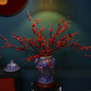 1M Tall Artificial Flowers Arrangement Red Plum Blossom In Blue and White Chinese Jar (ARCN1)