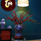 1M Tall Artificial Flowers Arrangement Red Plum Blossom In Blue and White Chinese Jar (ARCN1)