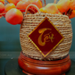 54CM Tall Artificial Flower Arrangement Realistic Persimmon In Rattan Basket (ARBA1)