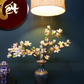 80CM Tall Artificial flower Arrangement White Magnolia In Chinese Pattern Vase (ARCJ1)