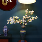 80CM Tall Artificial flower Arrangement White Magnolia In Chinese Pattern Vase (ARCJ1)