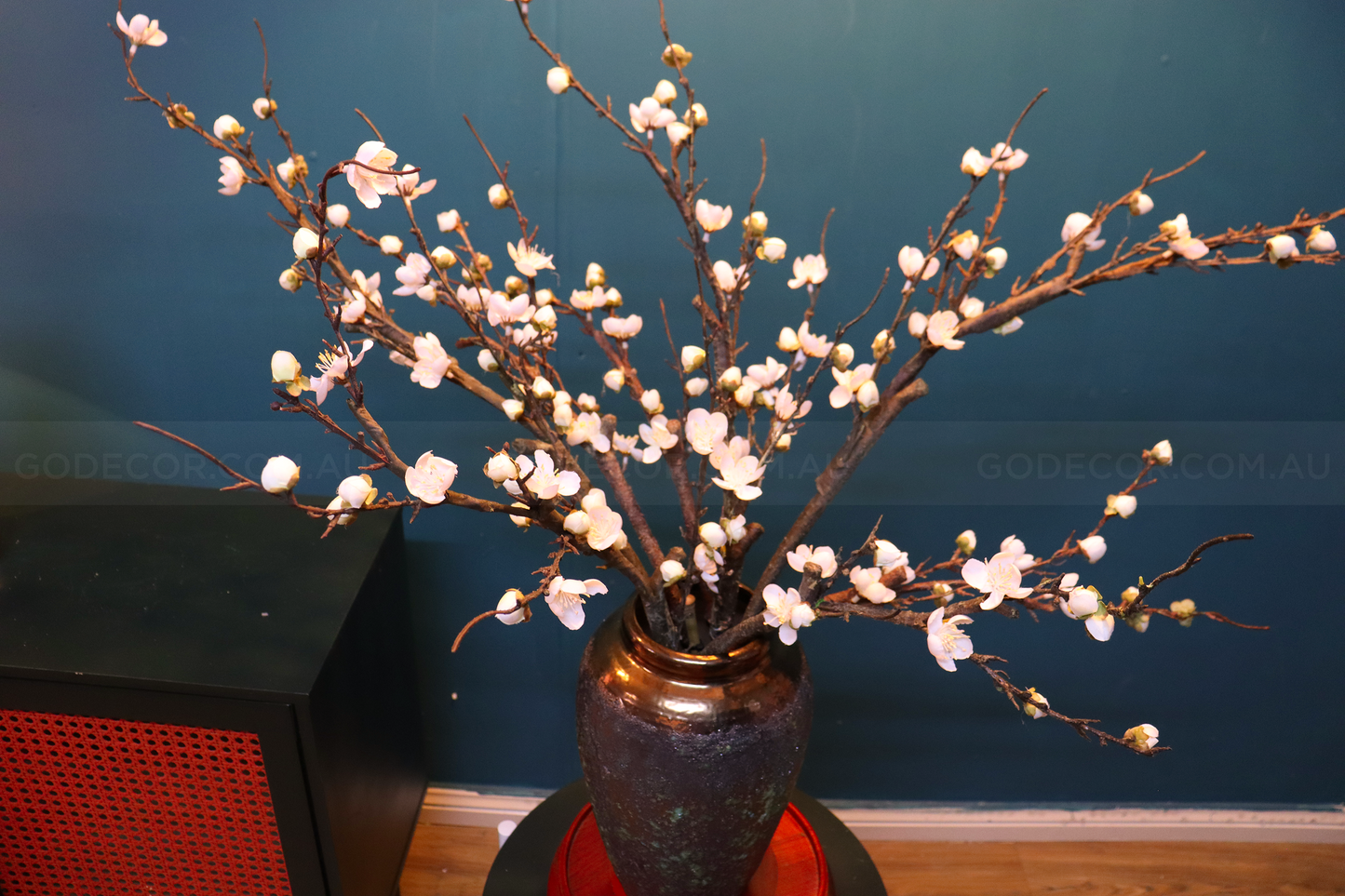 Artificial Flower Plum Blossom In Vase (ARCU1)