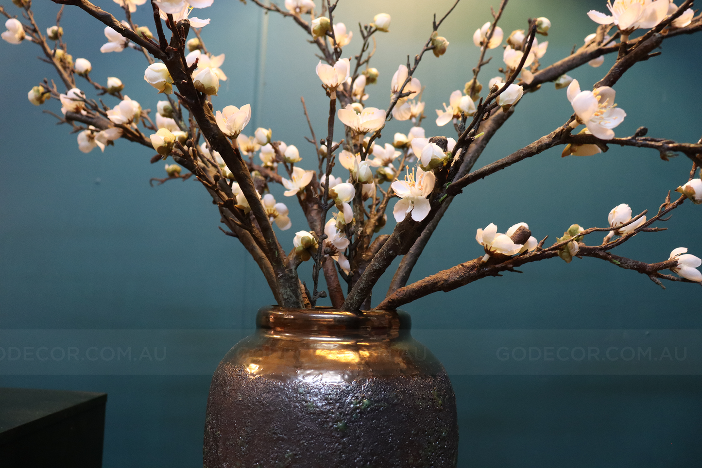 Artificial Flower Plum Blossom In Vase (ARCU1)
